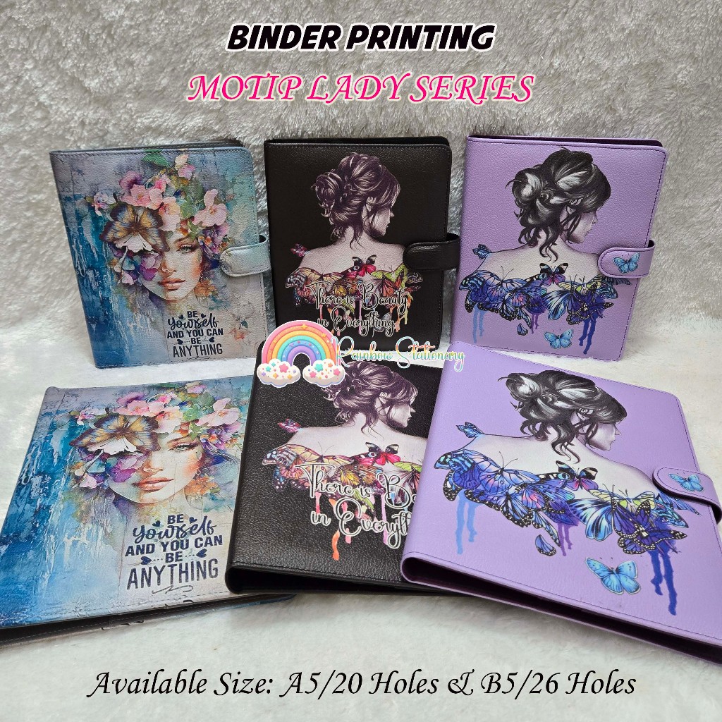 

Binder Printing Motip Lady Series. Ukuran A5/20 holes & B5/26 holes