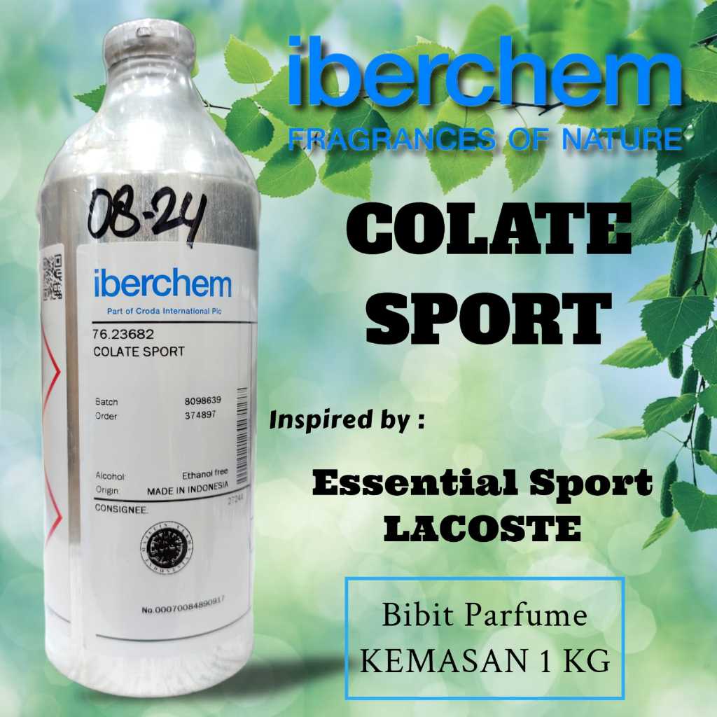 Iberchem - COLATE SPORT | Bibit parfume murni segel pabrik kemasan 500 ML/1 KG - Lacoste Sport