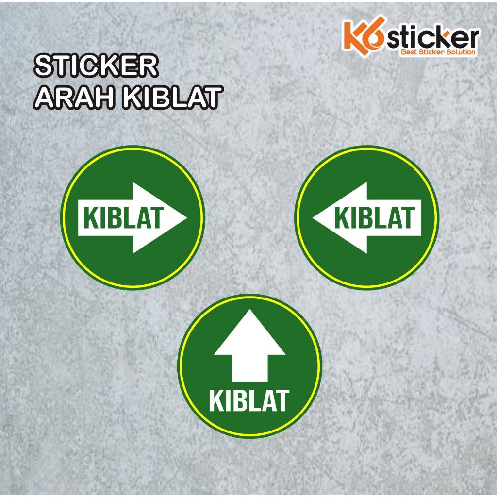 

STIKER VINYL PETUNJUK ARAH KIBLAT LINGKARAN LAMINASI GLOSSY