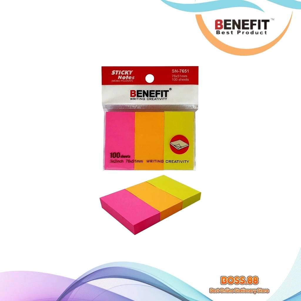 

STICK NOTE / NOTES TEMPEL BENEFIT SN-7651-3W (1 PCS)