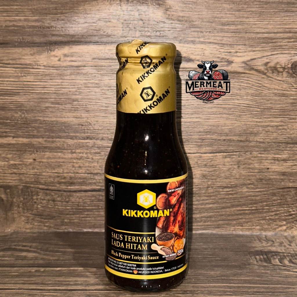 

Kikkoman Black Pepper Teriyaki Sauce Saus Lada Hitam Halal Botol 300GR