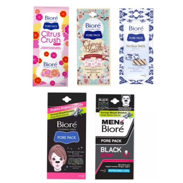 biore pore pack isi 4 - biore pore pack - biore plester komedo