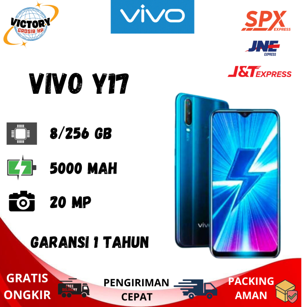 HP VIVO Y17 RAM 8/256GB NEW FULLSET ❤️ BERGARANSI 12 BULAN ❤️