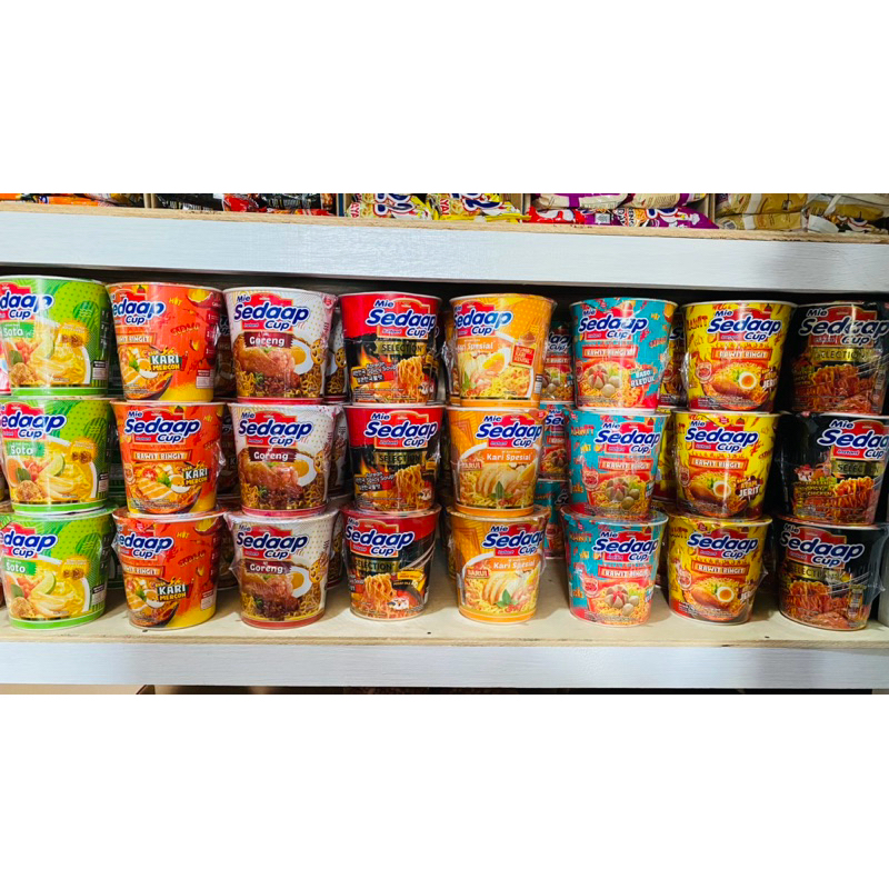 

Mie Sedap Cups/ Kari spesial / Rawit bingit/ Korean spicy