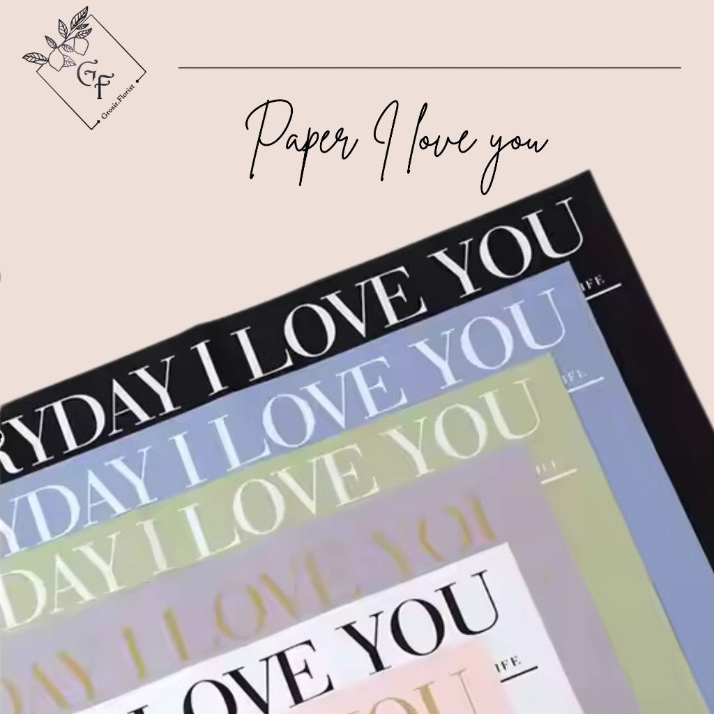 

TERLENGKAP WRAPPING PAPER MOTIF ILY 60*60cm COUPLE GIFT FLOWER HAND BOUQUET CELLOPHANE KERTAS BUKET