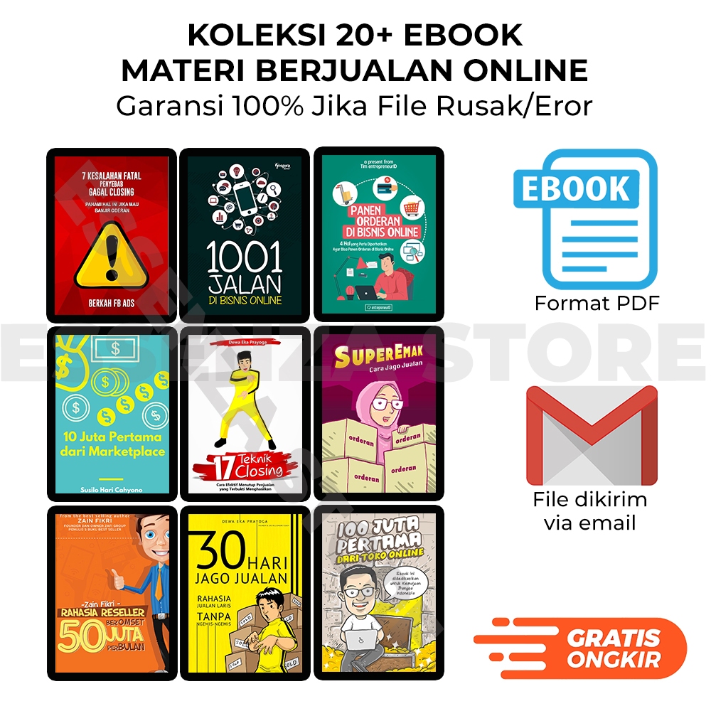 

Koleksi Ebook 20+ Materi Berjualan Online