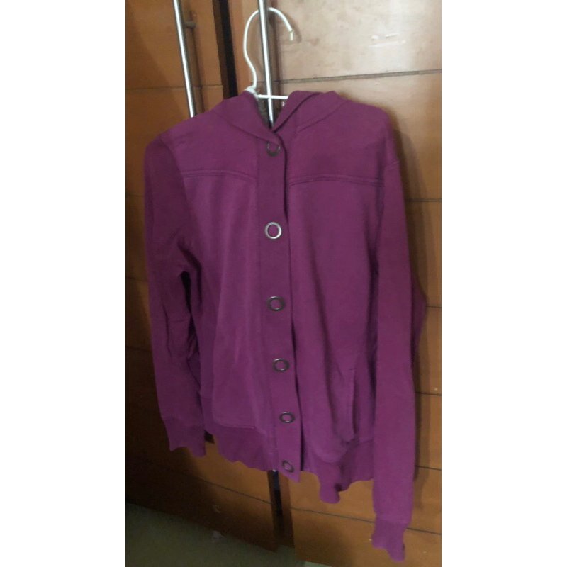 Preloved So TM Plum Burgundy Ungu Purple Wanita Wool Bulu Domba