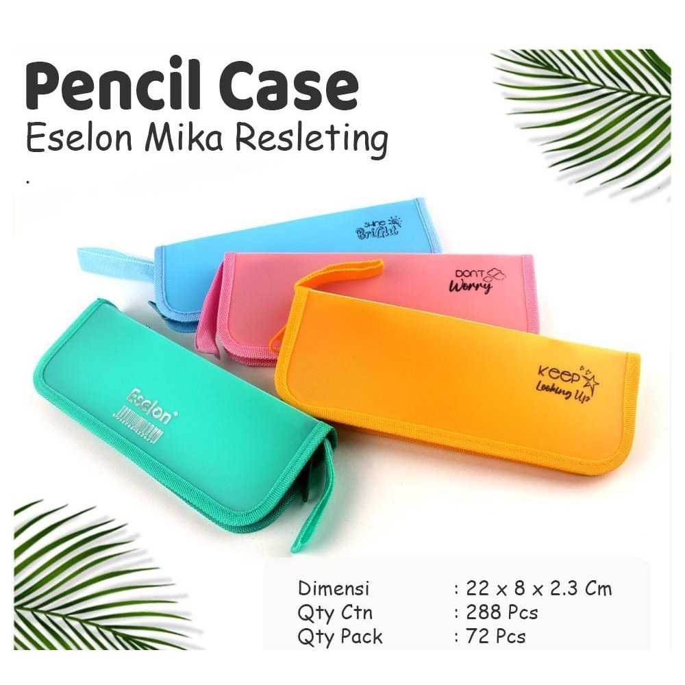 

Kotak Pensil Mika Resleting Polos Warna Pastel - Tempat Pensil Mika Zipper