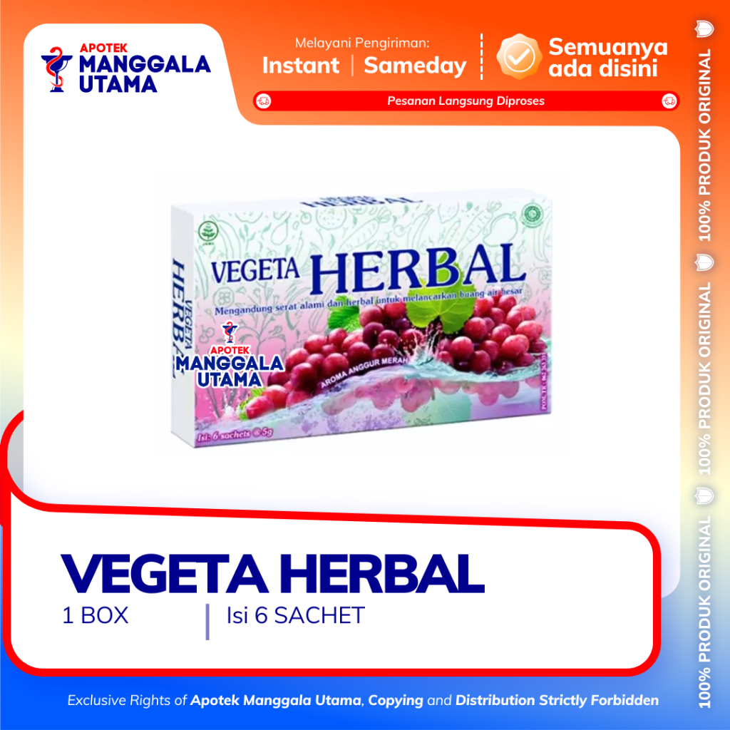 VEGETA HERBAL 1 BOX @ 6 SACHET