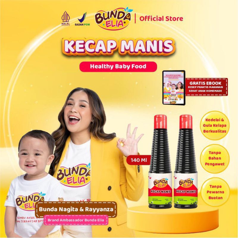 

Bumbu Bunda Elia Kecap Manis Non MSG / Kecap MPASI / Kecap Anak / Kecap Bayi / Kecap Manis Halal