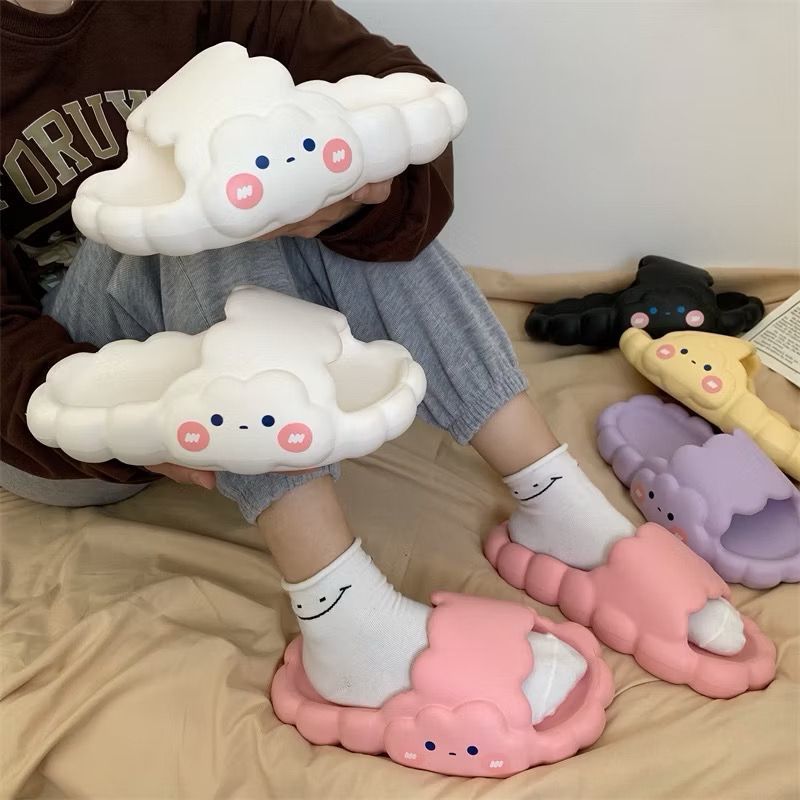 Sandal Selop Wanita Cute Cloud Jelly Karet / Sandal Jelly Wanita Terbaru Bentuk Awan / Sandal Selop 