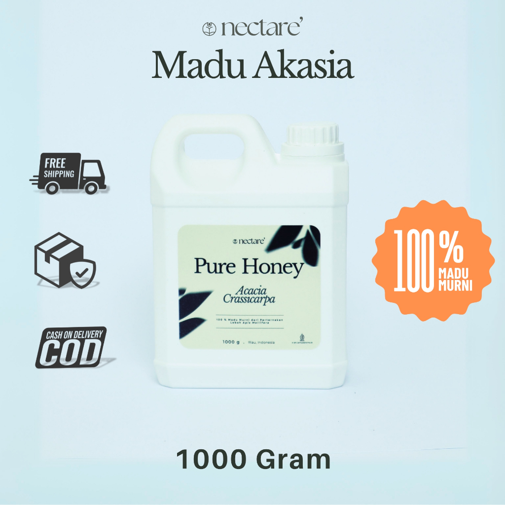 

Nectare’ Madu Akasia Murni 100% Alami Tanpa Campuran Raw Honey Asli 1 Kg