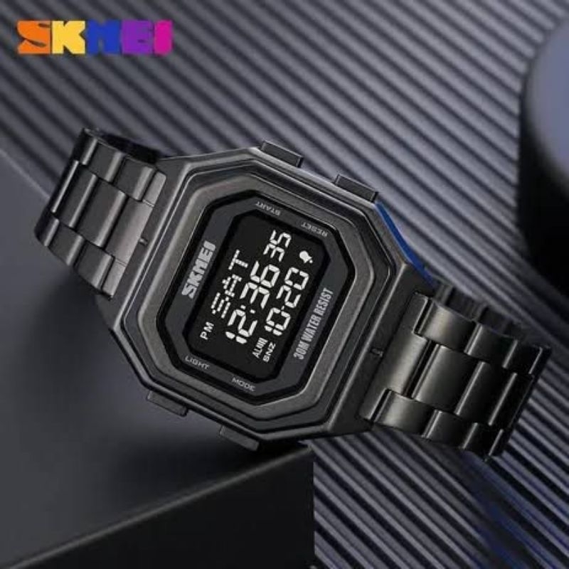 jam tangan rantai digital skmei original