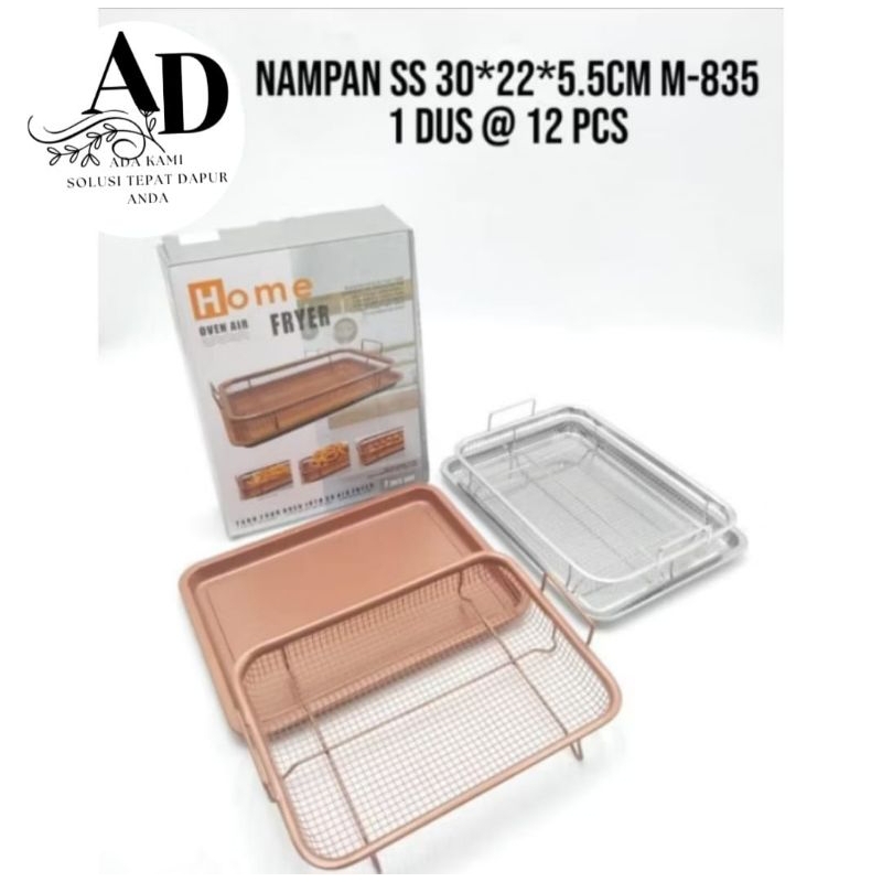 HOME FRYER Cooper Crisper Tray Nampan Stainless Peniris Minyak / Tray fiks / Air fryer