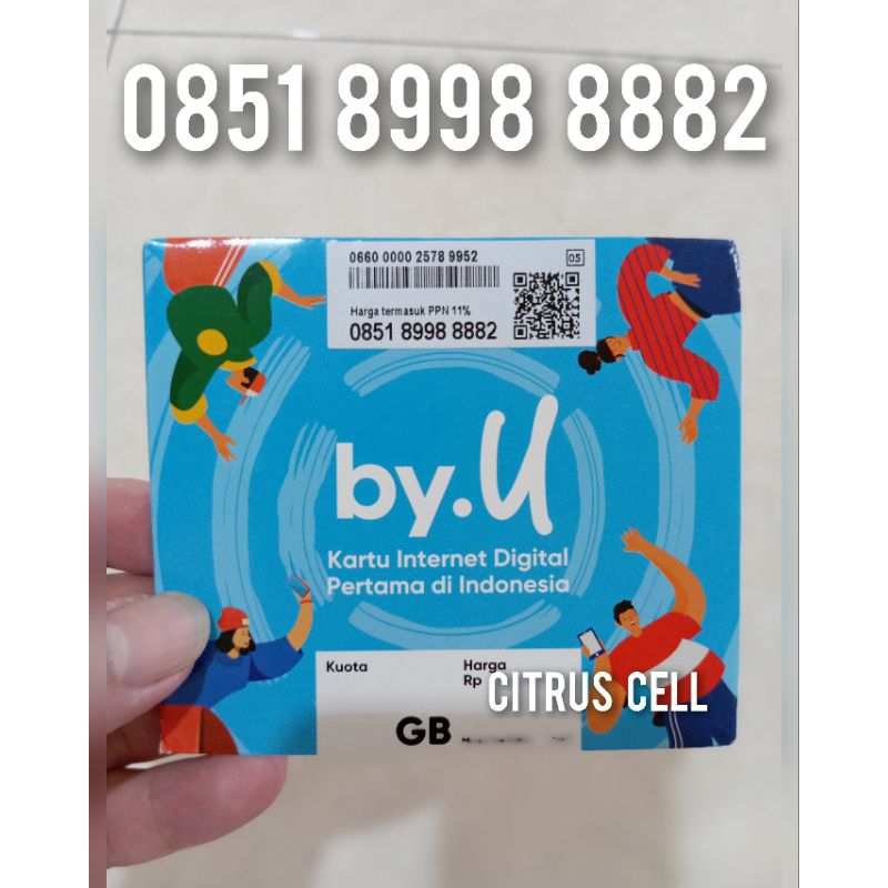 Kartu Perdana Telkomsel By U 4G 5G 12 Digit Nomor Cantik 0851 8998 8882 Free Kuota Utama 3 GB