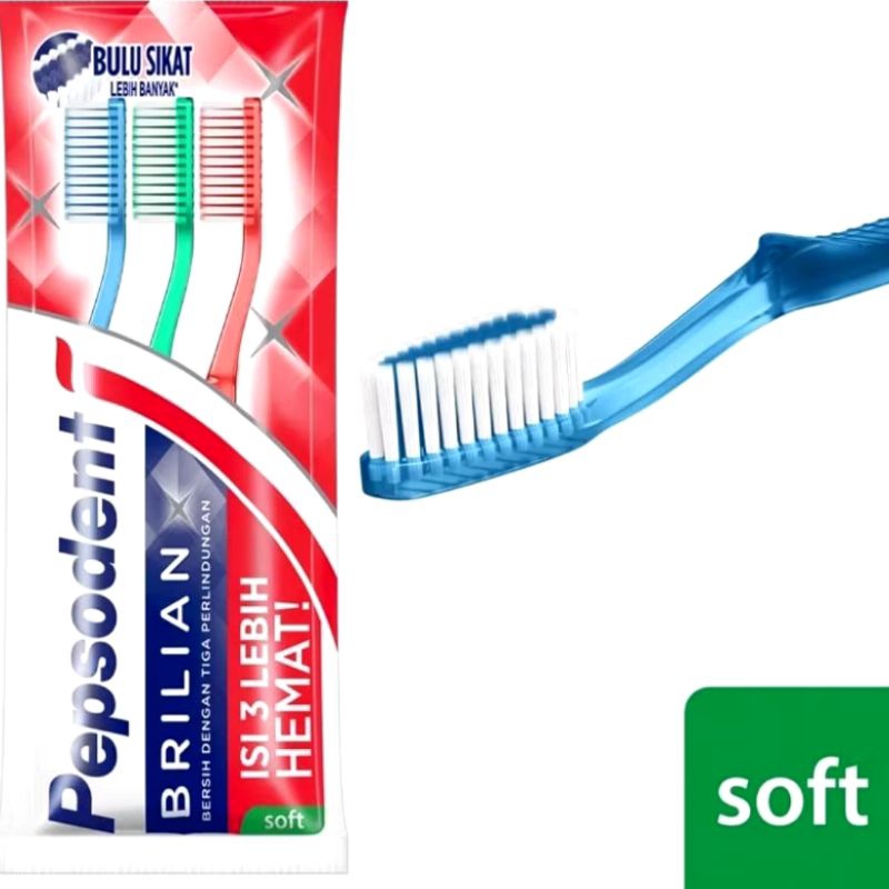 Sikat Gigi Pepsodent isi 3