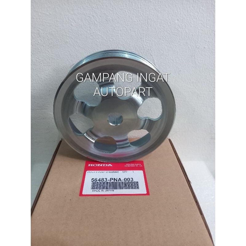Pulley Pully Poli Puli Pompa Power Steering Honda Crv Gen 2 3 Stream 2.0 Civic Odyssey Original