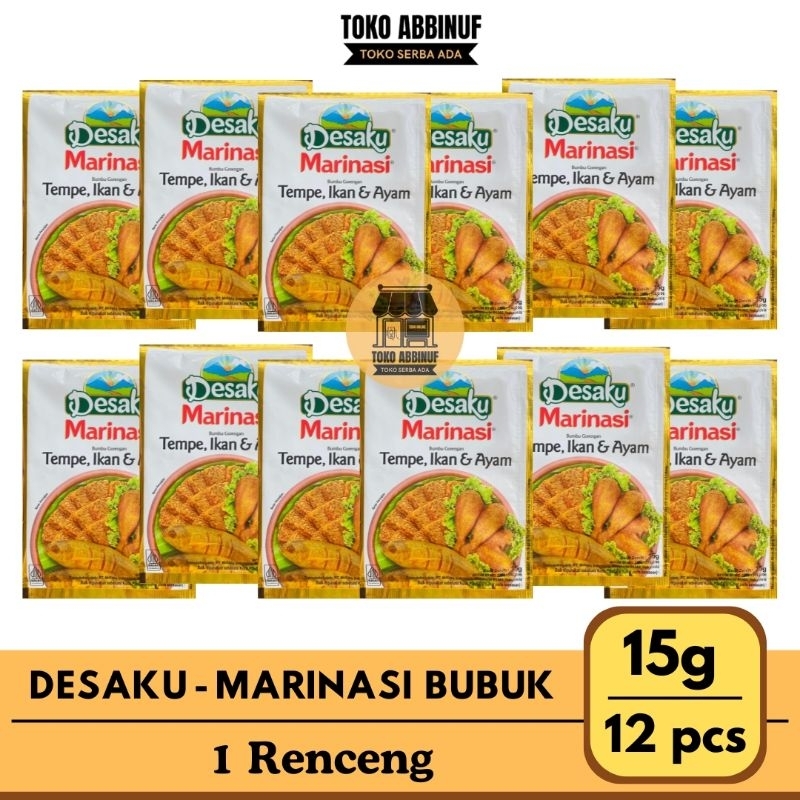 

12 PCS - DESAKU BUMBU MARINASI 15g - DESAKU MARINASI TEMPE IKAN DAN AYAM 1 RENCENG