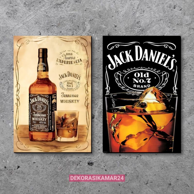 Poster dinding Jackdaniels vintage Hiasan kamar cowok Pajangan - Dekorasi