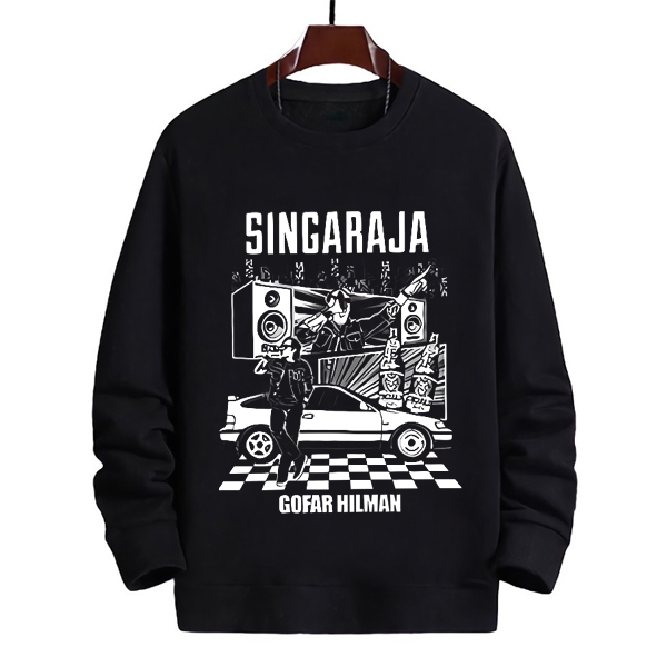 [READY STOCK LANGSUNG ORDER AJA] Casual Sweater Singaraja Gofar Hilman Casual Fashion Crewneck Bahan