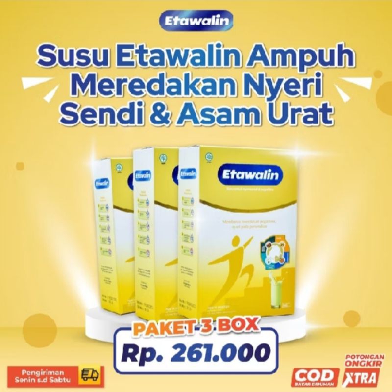 

harga untuk 3 box susu nyeri sendi herbal isi 200 gram