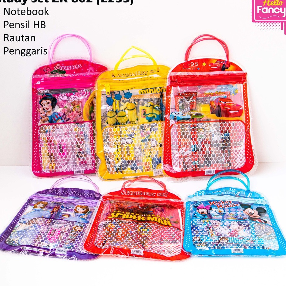 

First Sale Paket Alat Tulis Study Set Karakter Perlengkapan Sekolah ZK82