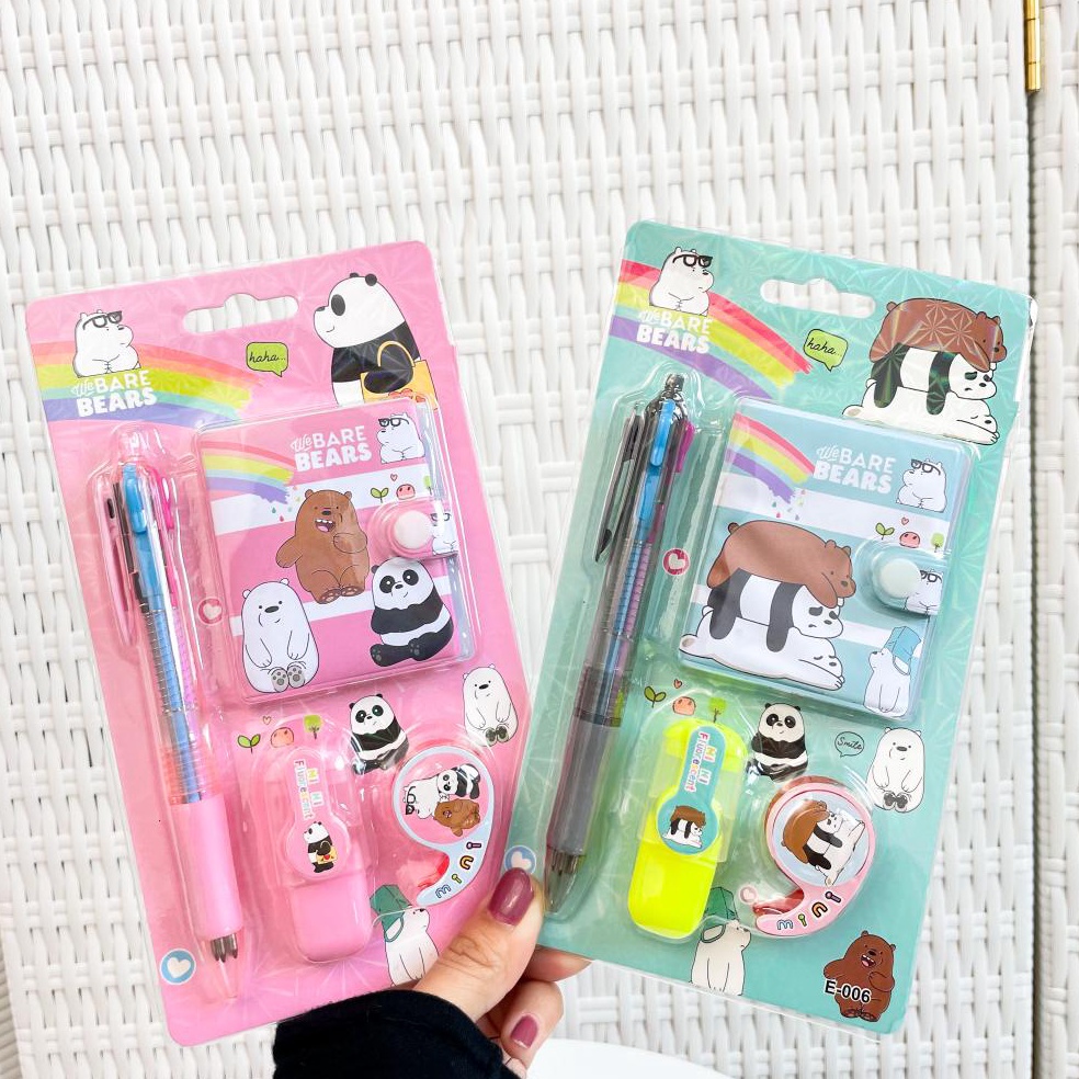 

Grosir Puas SET ALAT TULIS MINI WE BARE BEAR ISI 4 BUKU KECIL PULPEN HIGHLIGHTER MINI SOLATIP PAKET MURAH KADO UNIK SOUVENIR