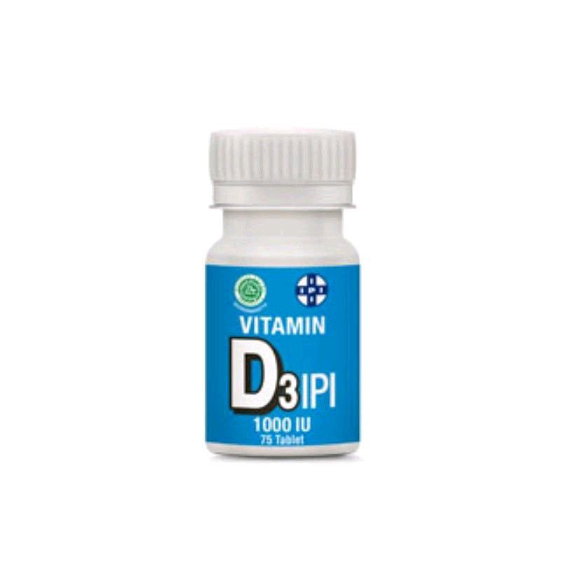 Vitamin D3 1000 IU - isi 75 Tablet Vit D 3 1000IU Botol D3IPI ipi Vitamin D3 IPI 1000 IU 75Tablet