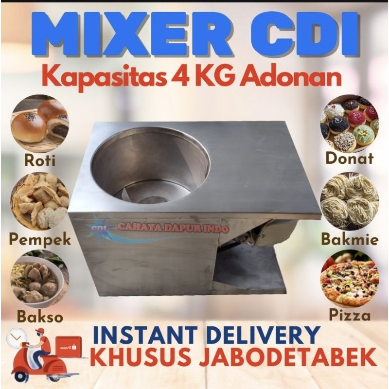 Mixer 4 kg Adonan /Mixer Roti /Mixer Donat Bakpau Pizza / Mesin Bakery /Pengaduk Roti /Mesin Cdi /Mi