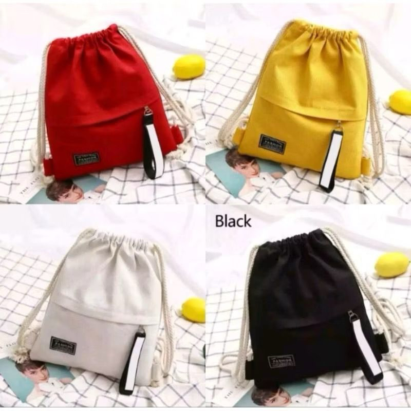 Tas Ransel Serut Wanita Stringbag Korea