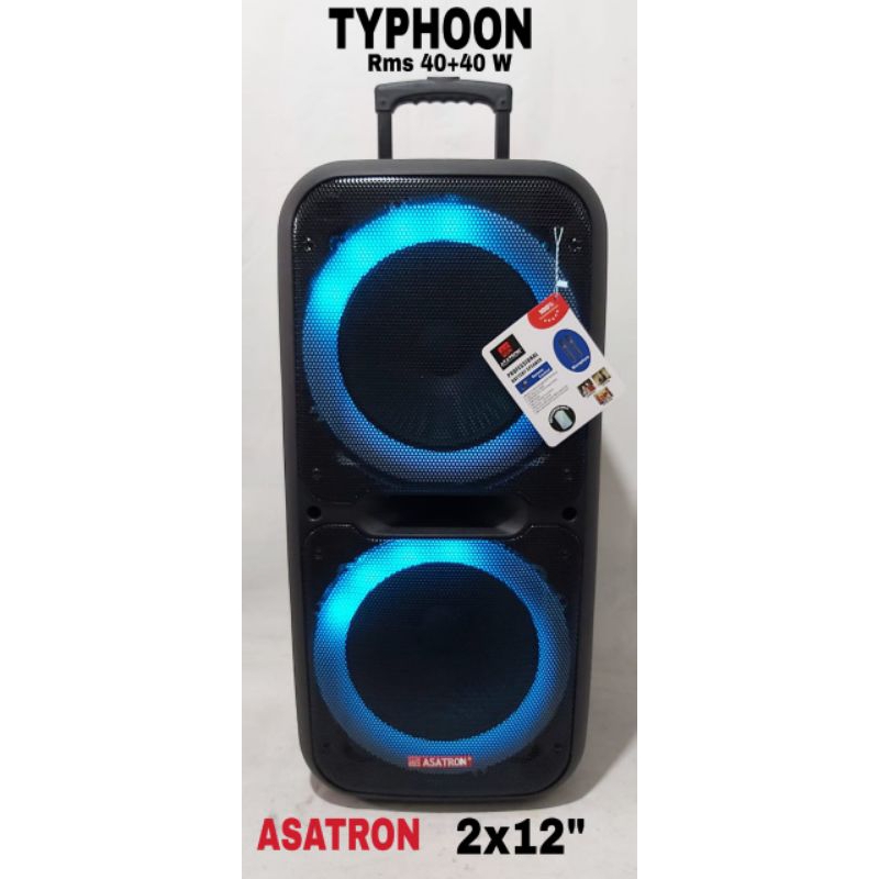 SPEAKER PORTABLE ASATRON TYPHOON 2X12 INCH