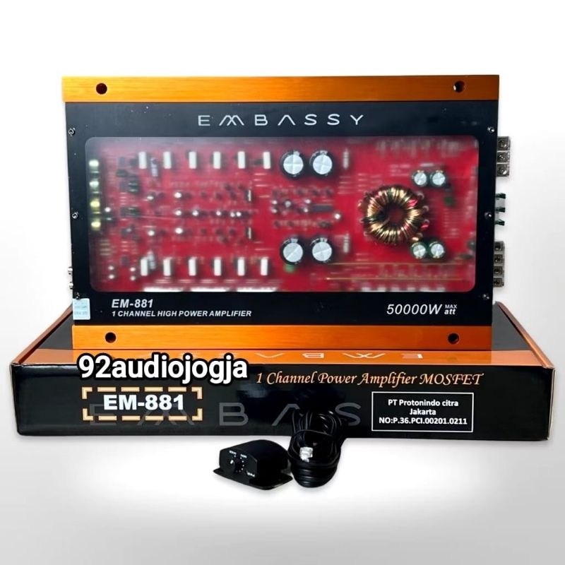 Power Monoblock Embassy EM-881 Power Amplifier 1 channel Monoblok