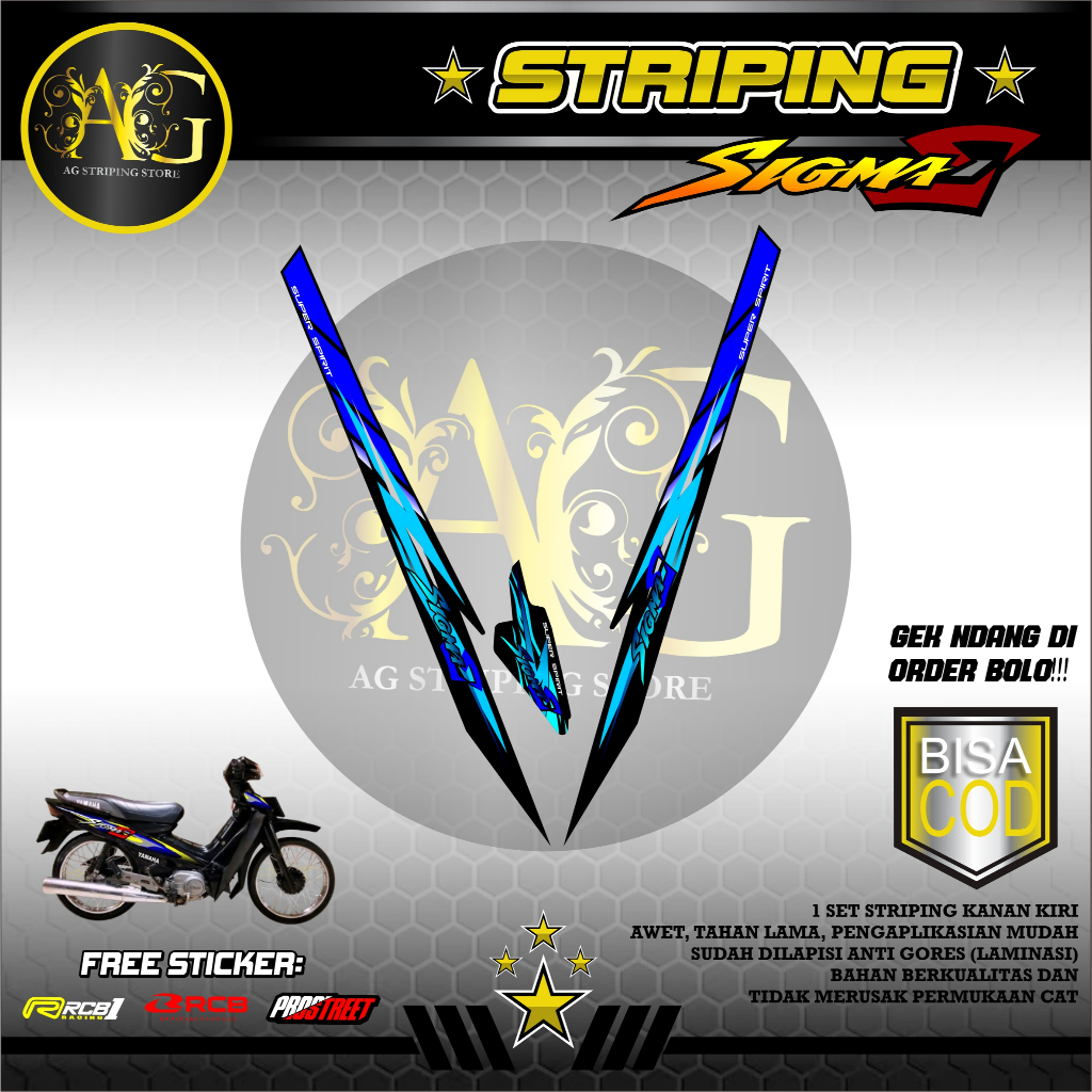 STRIPING STIKER YAMAHA SIGMA-STRIPING YAMAHA SIGMA MOTIF SIMPEL LIST01
