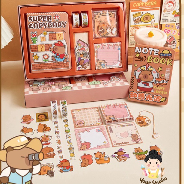 

KODE E32A DIY CAPYBARA Journaling Kit ISI 54 Set Gift by YourStudio