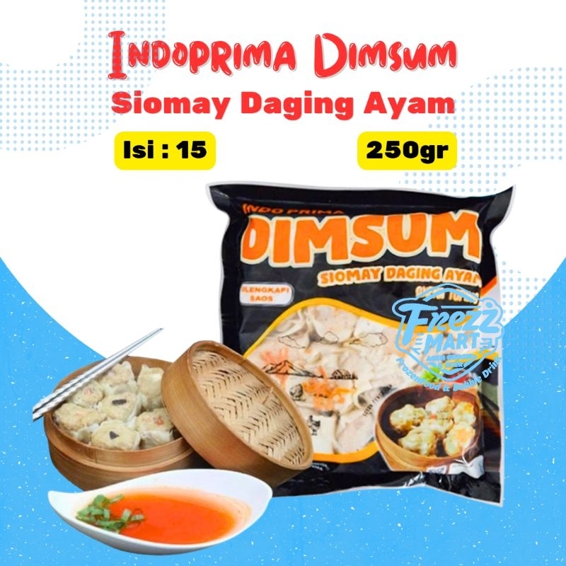 

IndoPrima Dimsum Ayam 250gr Frozen Beku 15 Pcs Free Saus Saos Gratis Topping Berbeda