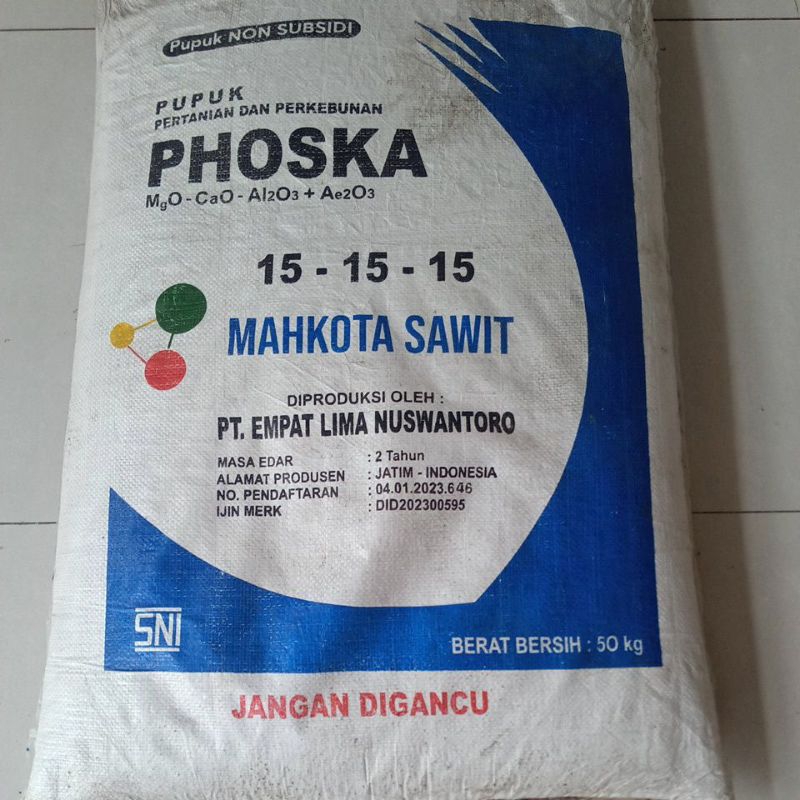 PUPUK NPK15-15-15 KECERAN ORIGINAL