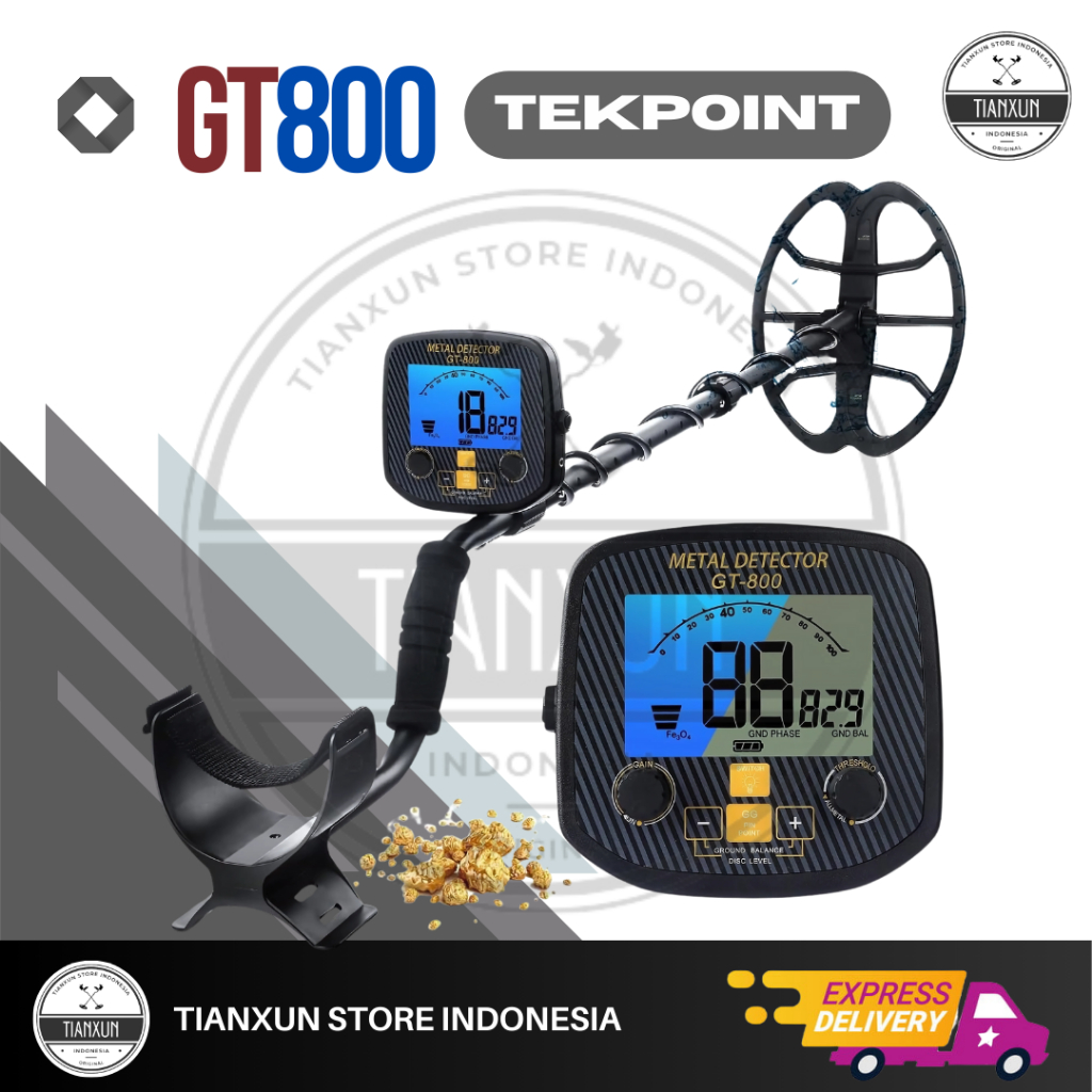 ORIGINAL TEKPOINT GT800  BUKAN TX850 METAL GOLD DETEKTOR DETECTOR LOGAM