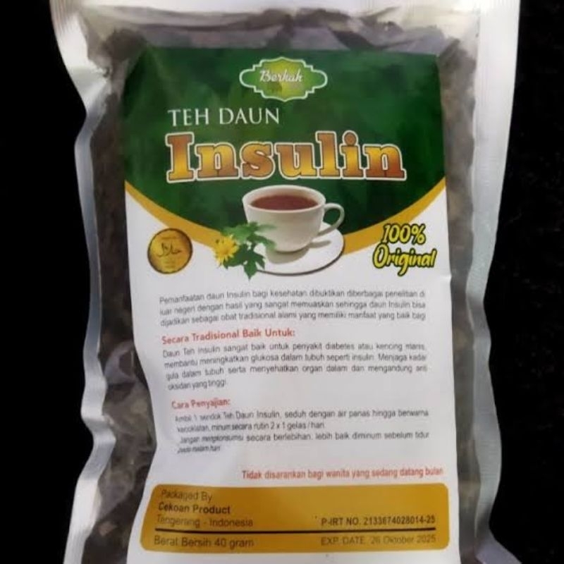 

Teh Daun Insulin Berkah 40 Gram/ Teh Insulin Berkah/ Teh Insulin/ Teh Herbal Insulin