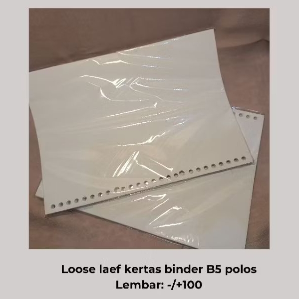 

LOOSE LAEF KERTAS BINDER POLOS 100 lembar