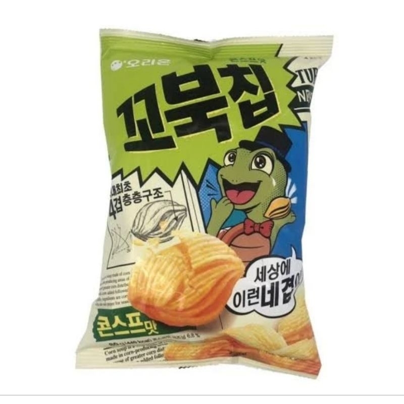 

ORION SNACK TURTLE CHIPS 80gram ORION TURTLE CORN CHIPS KOREA SNACK