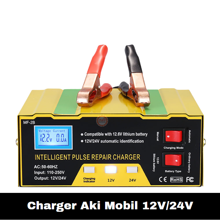 Charger Aki Mobil Motor Battery Charger 12V/24V