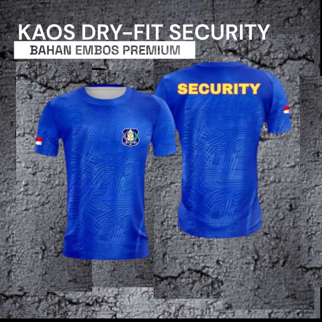KAOS JERSEY SECURITY /JERSEY MOTIP EMBOS SECURITY /BAHAN DRYFIT EMBOS
