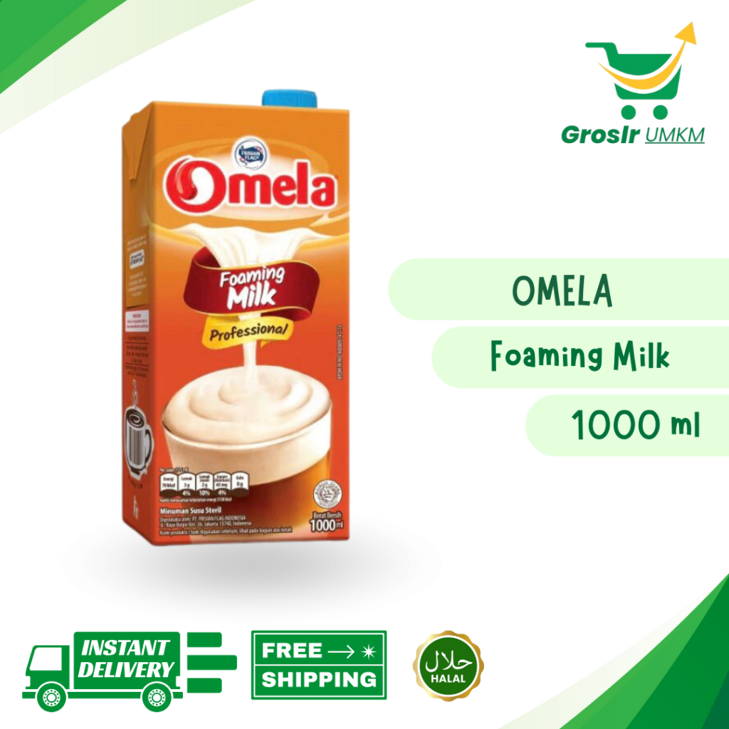 

Grosir UMKM - OMELA Foaming Milk - Foaming Mil 1000 ml - Susu Foam 1 Liter