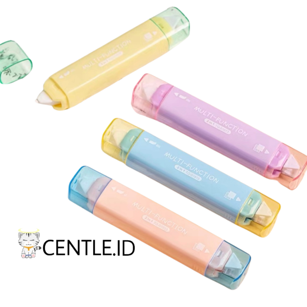 

CENTLE.ID 2 IN 1 CORRECTION TAPE + GLUE TAPE LEM ROLL TIPEX ROLL ALAT TULIS UNIK MURAH TERJANGKAU