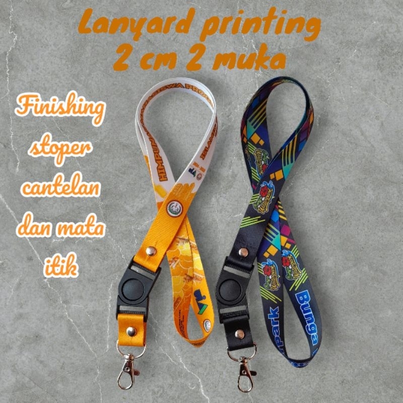 

Tali lanyard printing sublime 2 cm 2 muka / tali id card 2 cm 2 muka / nametag