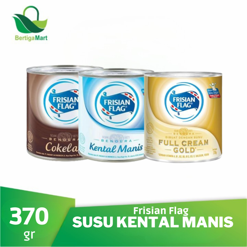 

Frisian Flag Susu Bendera Kental Manis Kaleng 370 gr