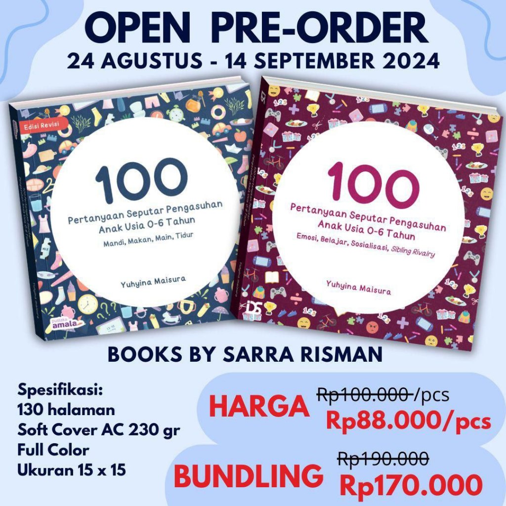 [Ready Stock] 100 Pertanyaan Seputar Pengasuhan Anak Usia 0-6 Tahun Sarra Risman