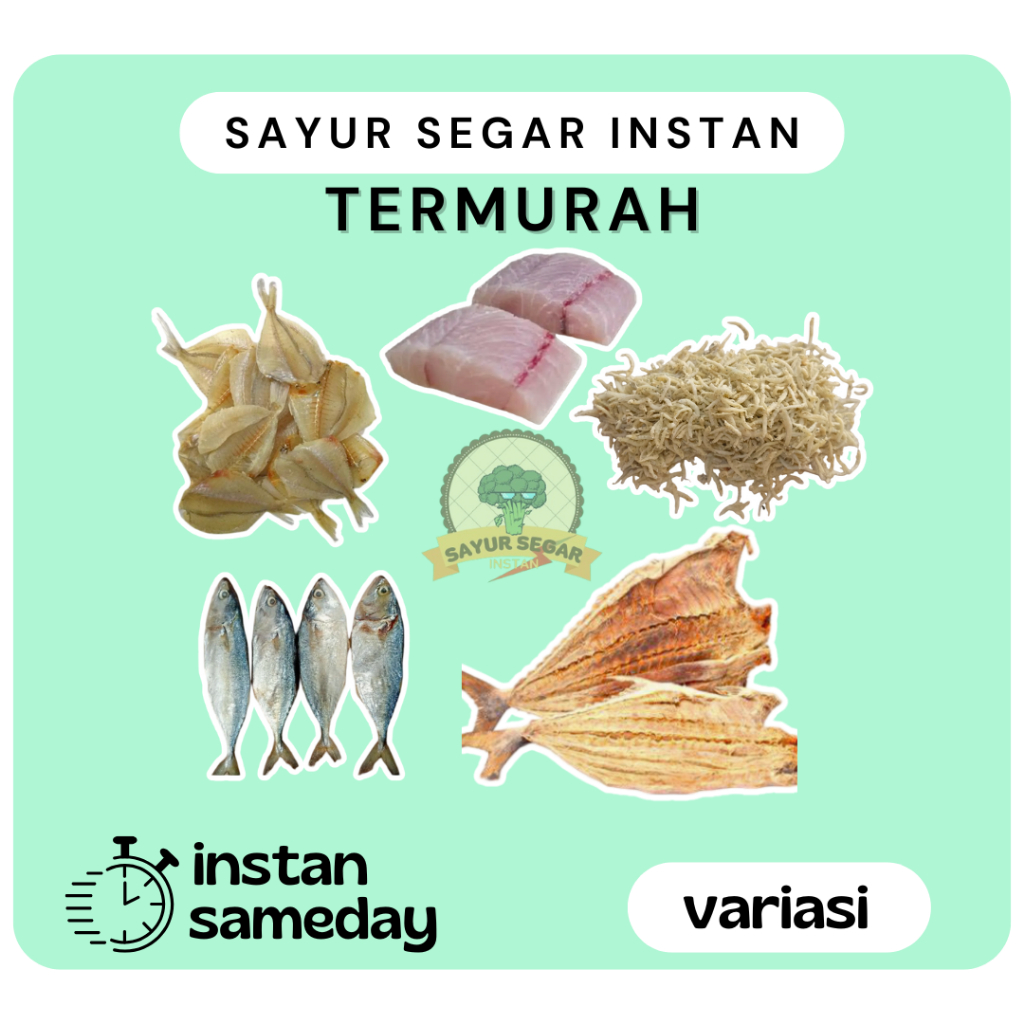 

Ikan Asin/Ikan Asin JambaI Roti/Teri Medan/Ikan Asin Gabus/Ikan Asin Tipis/Cumi Asin/Ikan Peda Merah - Sayur Segar Instan