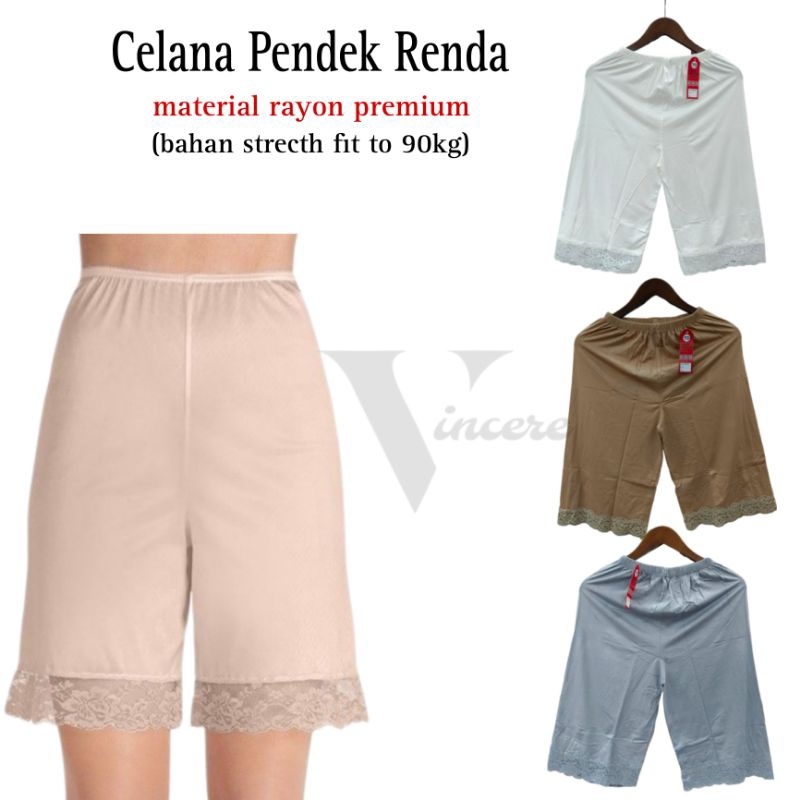 celana pendek renda wanita underok dalaman gamis celana pendek renda