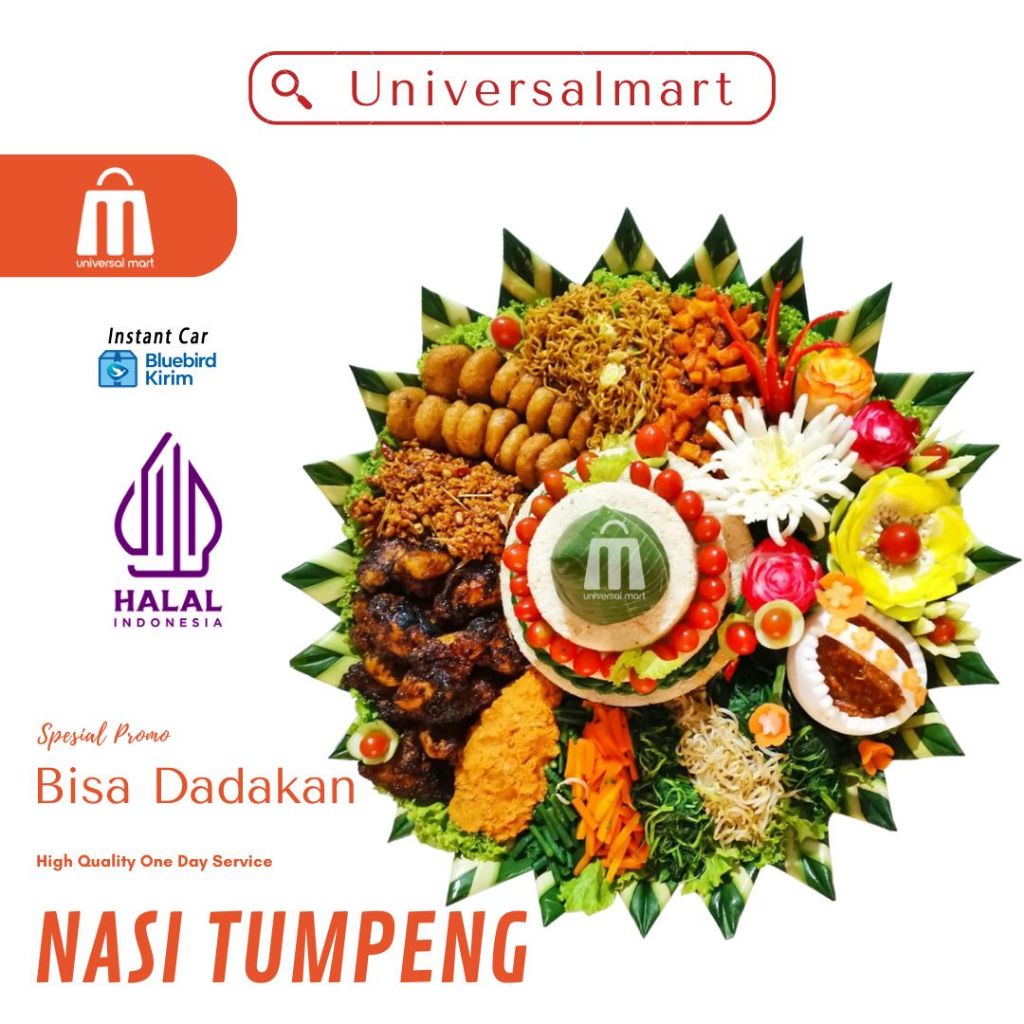 TUMPENG NASI KUNING UNTUK PORSI 5 SAMPAI PORSI 30 ORANG MENU BERVARIASI